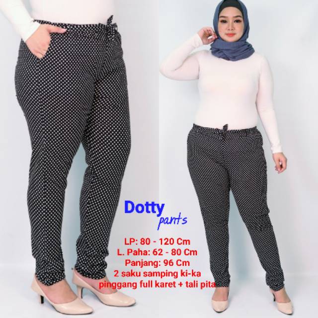 Harem Pants Polkadot Jumbo XXL fit XXXL . Dotty Pants Jumbo Murah