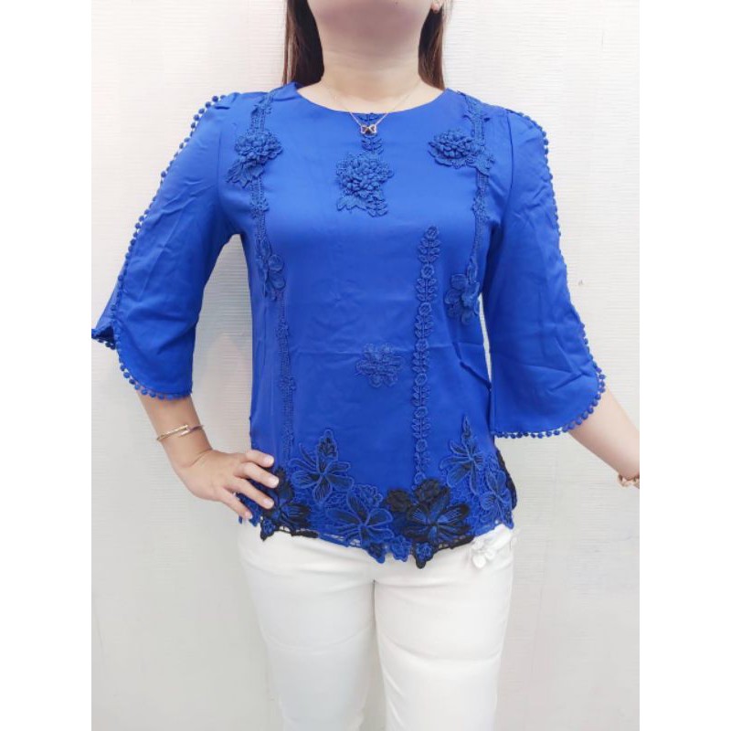 Blouse Atasan Chibi Mix brokat Super Premium