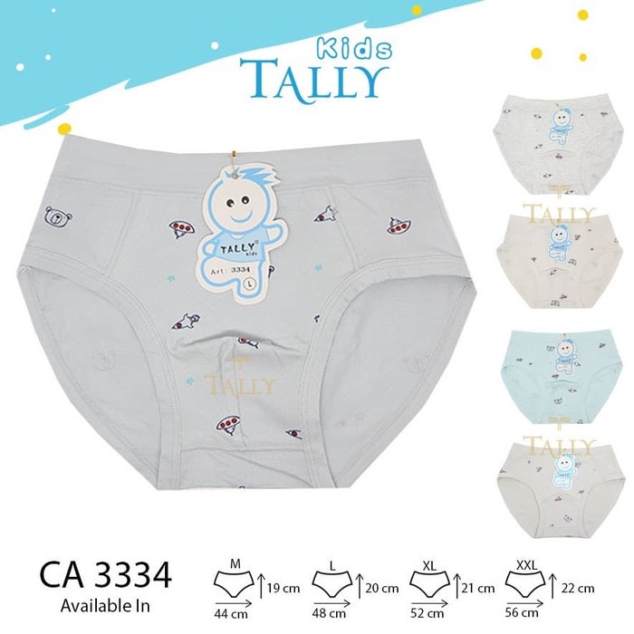 TALLY KIDS BOY 3334 | CD CELANA DALAM ANAK COWOK LAKI-LAKI SEGITIGA | BAHAN KATUN I SIZE M - XXL