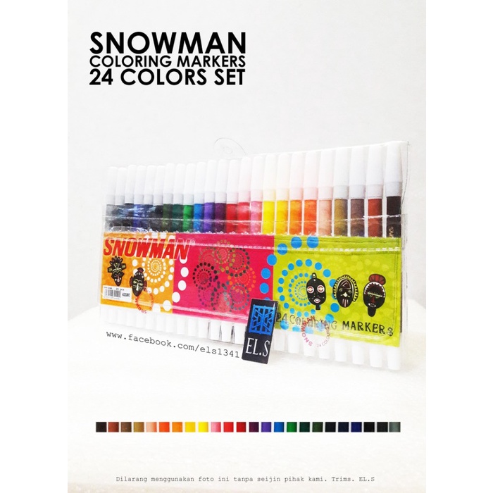 

Produk Unggulan Snowman 24 Colors Marker Murah