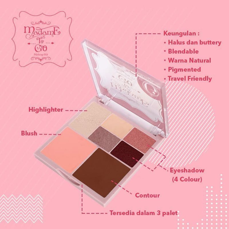 Madame Gie Face Palette Madame Gie To Go Make Up Travel Kit