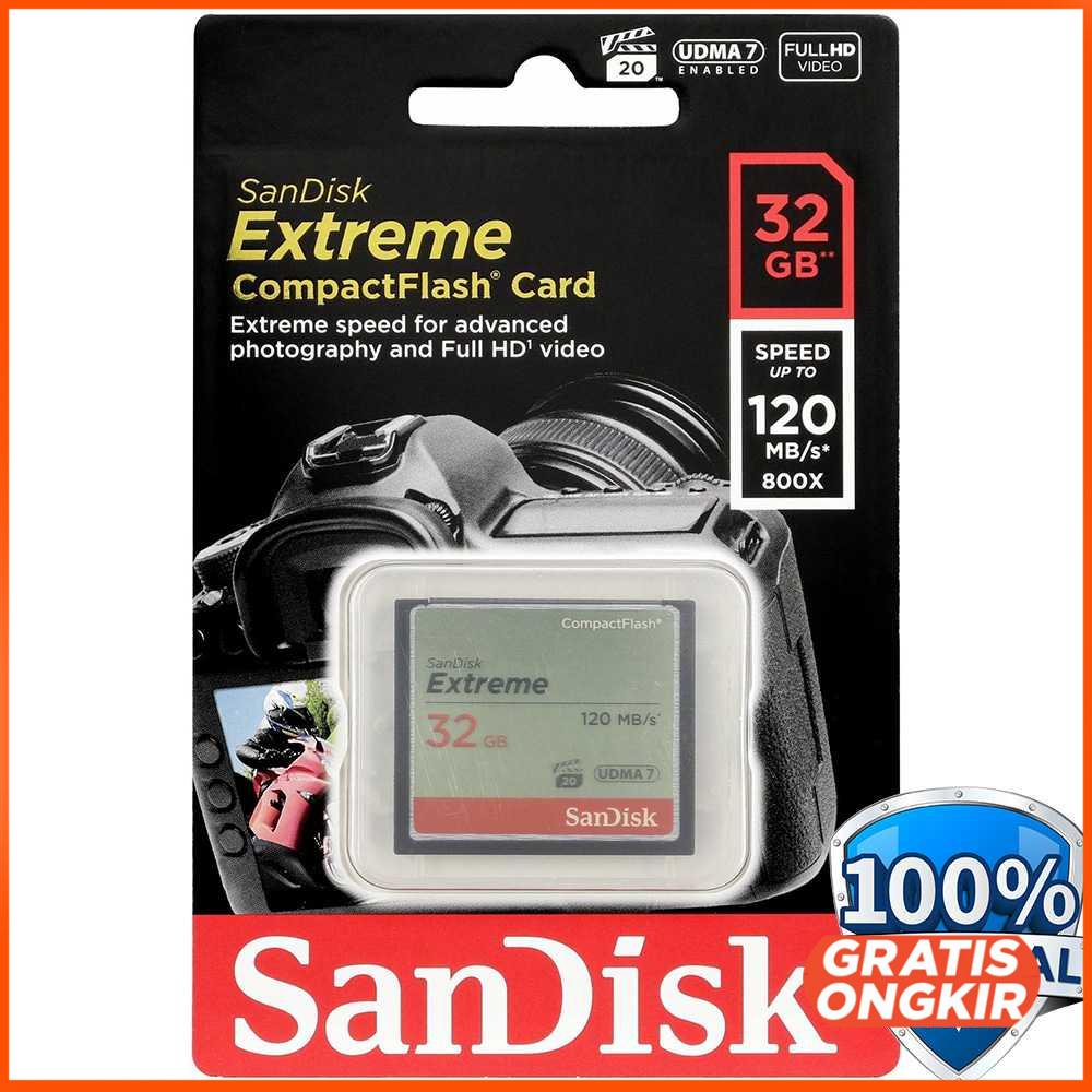 SanDisk Extreme Compact Flash Card VGP-20 120MBps - SDCFXSB 32Gb