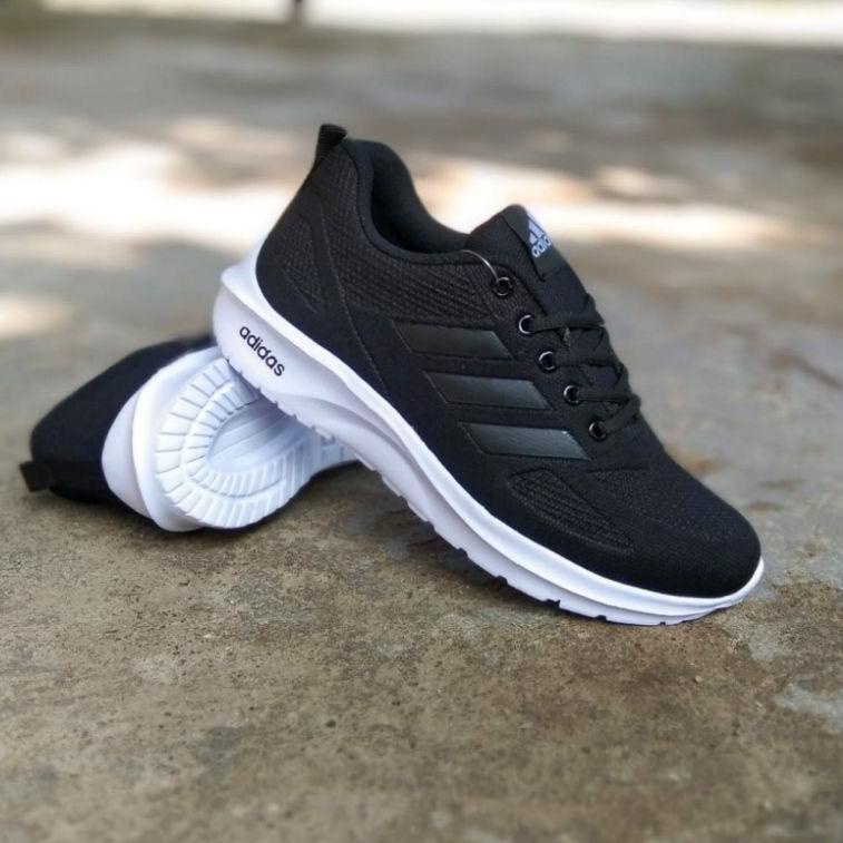 HOT SALE Sepatu Sekolah Adidas Hitam - Hitam Putih Sepatu Kerja Pria/Wanita