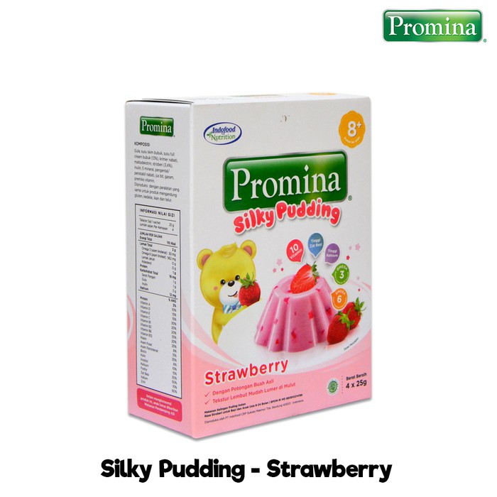 

Promina Silky Pudding Strawberry Isi 4 x 25g