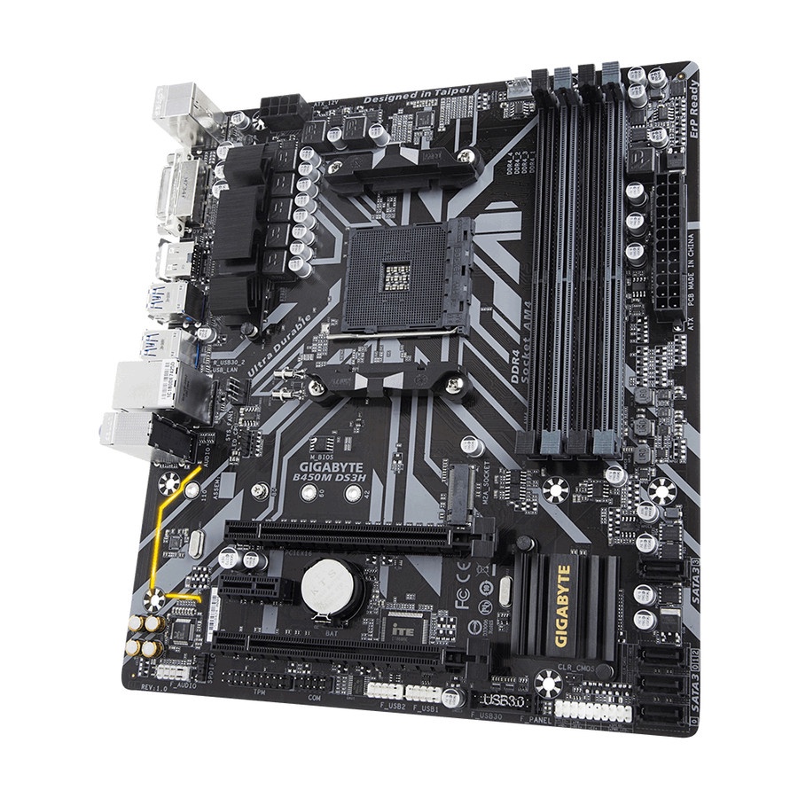 MOTHERBOARD AMD GIGABYTE B450M DS3H MICRO ATX AM4 DDR4