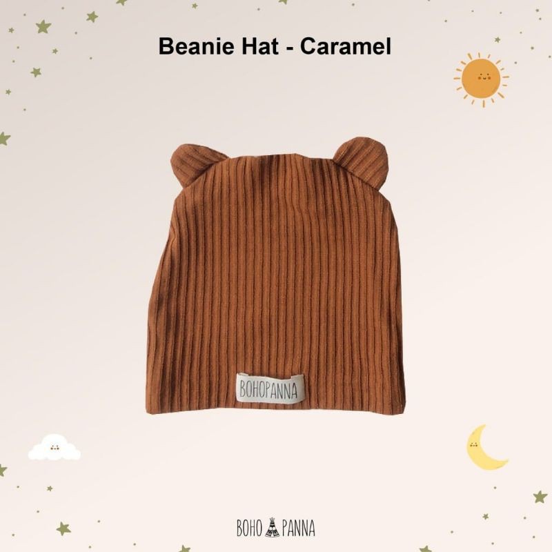 CILLABABY - BOHOPANNA | BOHOBABY BEANIE HAT (Topi Anak Bayi)-Caramel