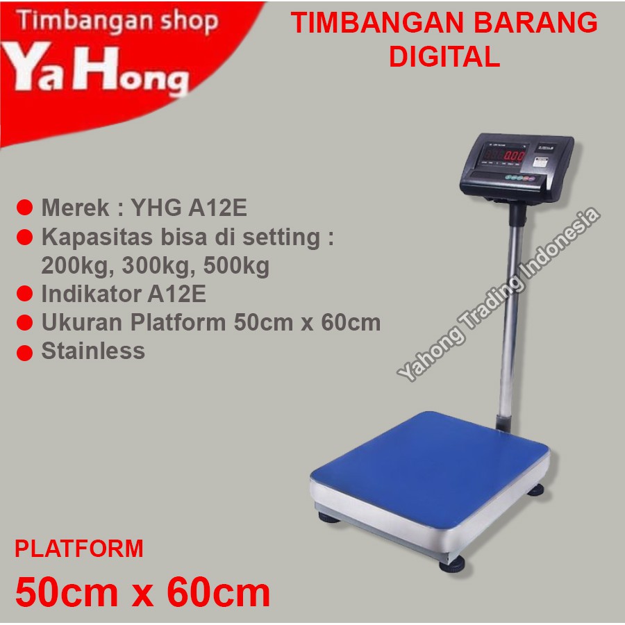 Timbangan Duduk Barang Digital YHG A12E 50cm x 60cm 200kg 300kg 500kg