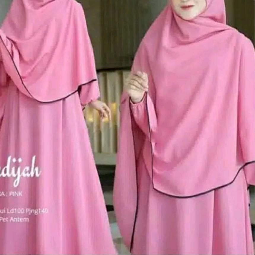 ✲ Setelan dress baju gamis syar'i hijab wanita muslim fashion muslim cewek Remaja dewasa kekinian ✦