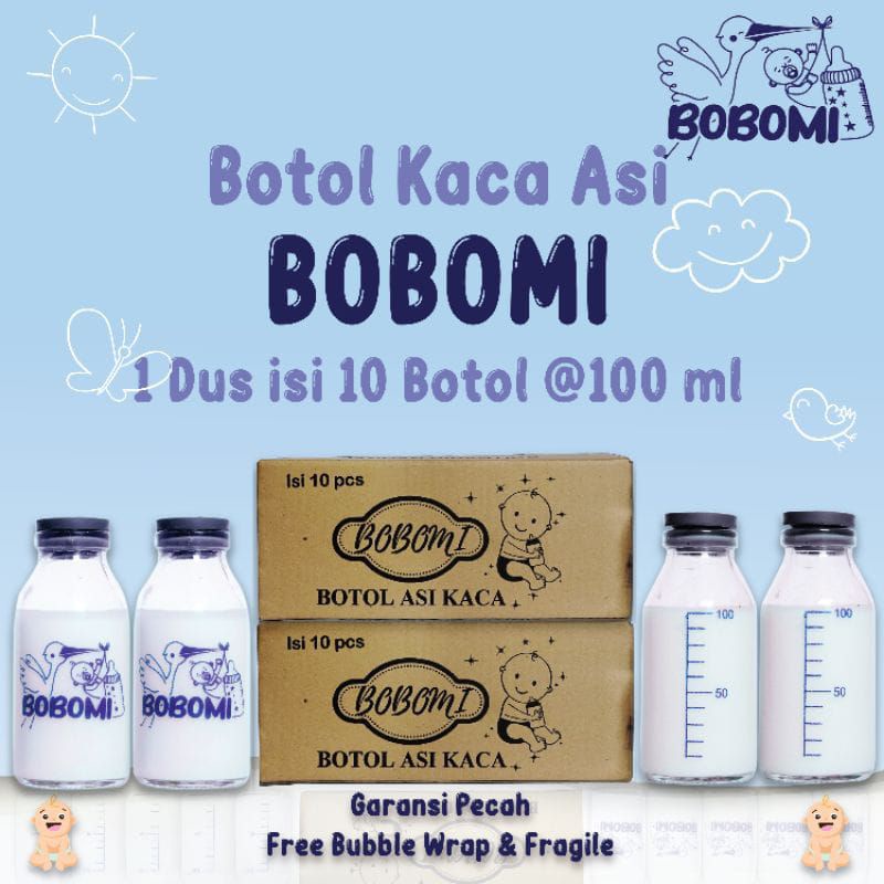 [rumahbayipdg] 10 PCS BOTOL ASI BOBOMI TAKARAN 100 ML