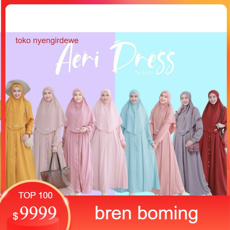 Gamis/Dress Busui Syari Aeri Vol 2 Bahan Wolly Crepe By Etuzi