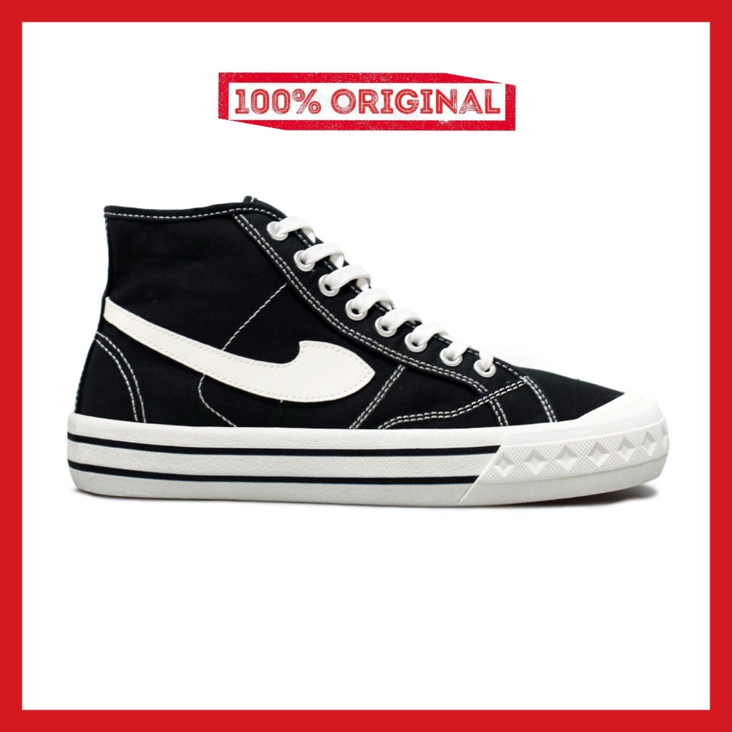 ORIGINAL - Sepatu Brand Lokal Kasual Pria Wanita No Brand  Hi Not Sneakers Compass Retrograde High