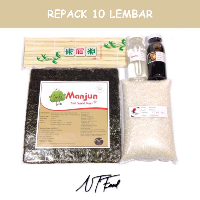 

✨COD✨ Manjun Sushi Nori Paket Bahan Sushi Lengkap - Paket Reguler