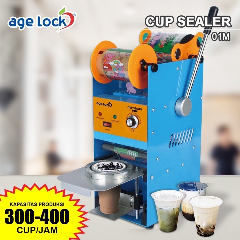 AGE LOCK CUP SEALER MESIN PRESS MINUMAN PLASTIK 01M