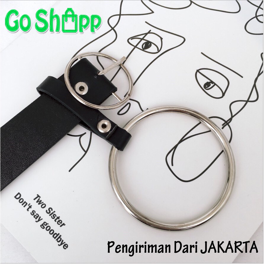 Tali Pinggang Ring Besar Kekinian - Ikat Pinggang Wanita Ring Belt - Gesper Wanita Import [IK02]