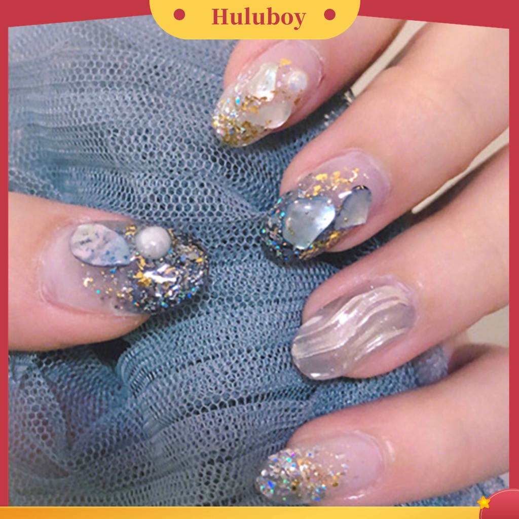 Huluboy Huluboy♡ Payet Kuku Bentuk Irregular Untuk Dekorasi Manicure Wanita