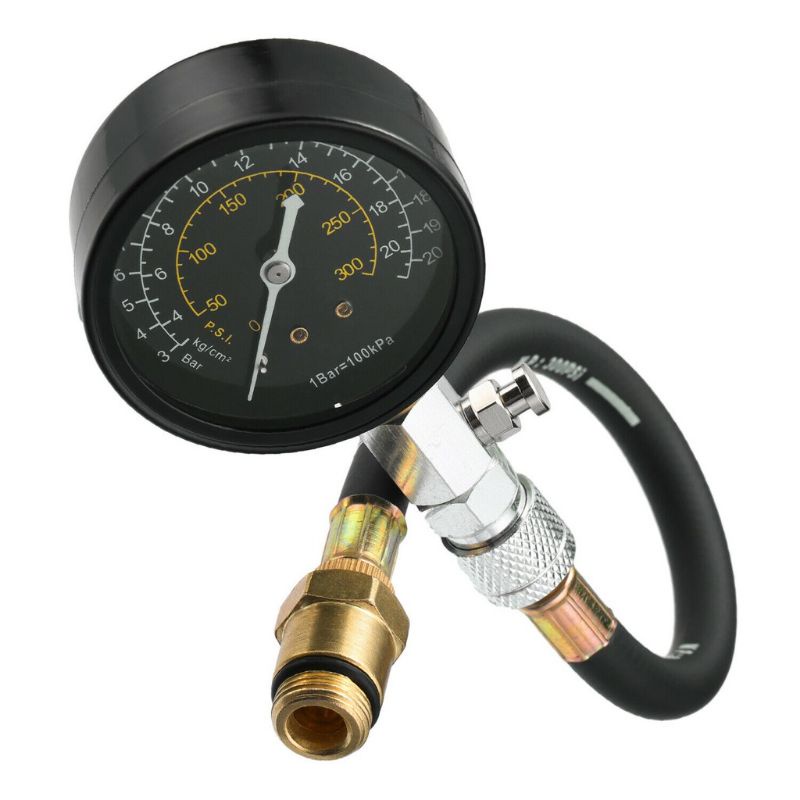 0-300PSI Engine Cylinder Compression Pressure Tester Gauge Gas Check