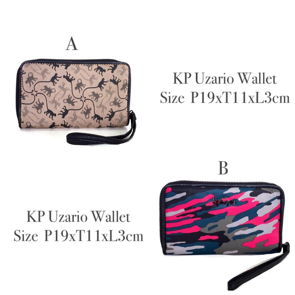 Dompet Kipling Olvie Wristlet K10625 ORI Coklat Hitam Monkey zipper Risleting Banyak slot Kartu Uang