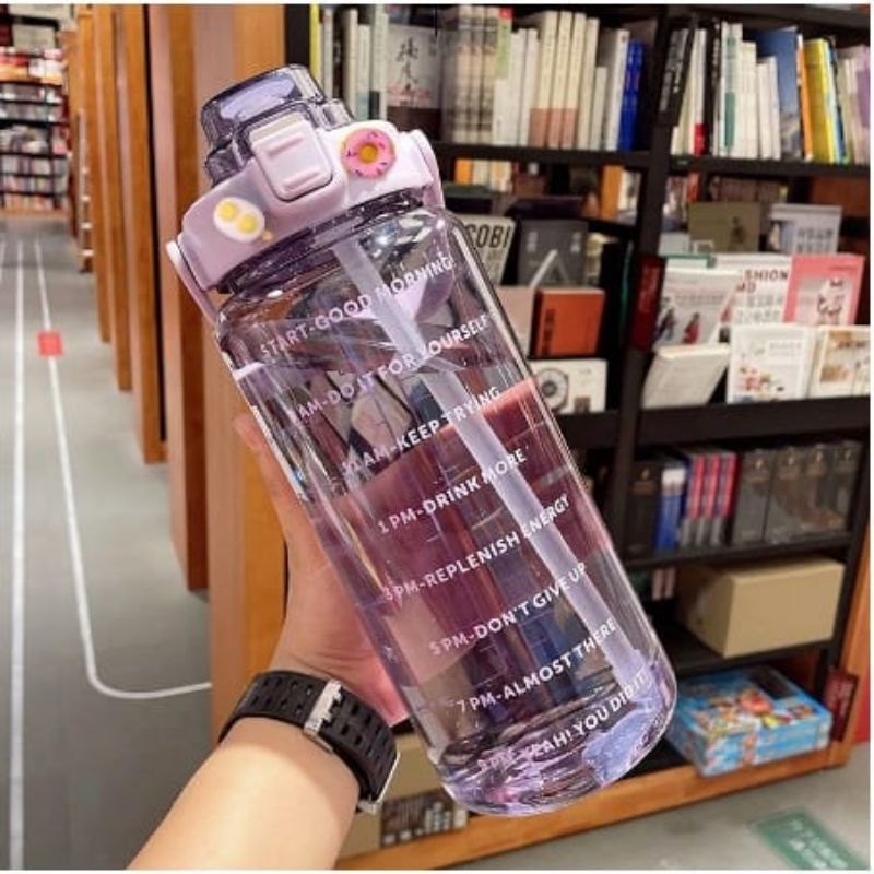 Botol Minum 2 Liter Botol Minum Korea Viral 2000ml Free Packing Bubble