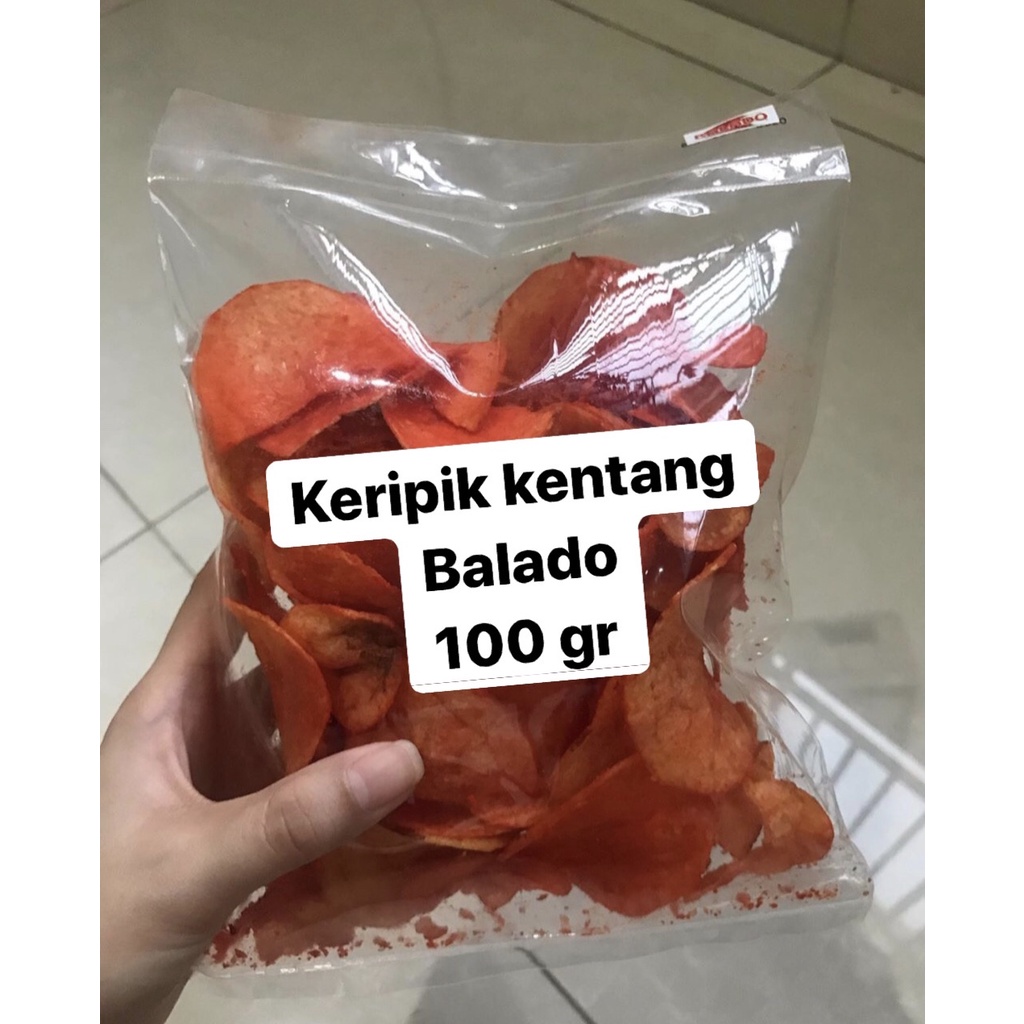 

KERIPIK KENTANG 100 GRAM KERIPIK KENTANG CABE RAWIT POTATO CHIPS CHITATO SNACKY MEDAN