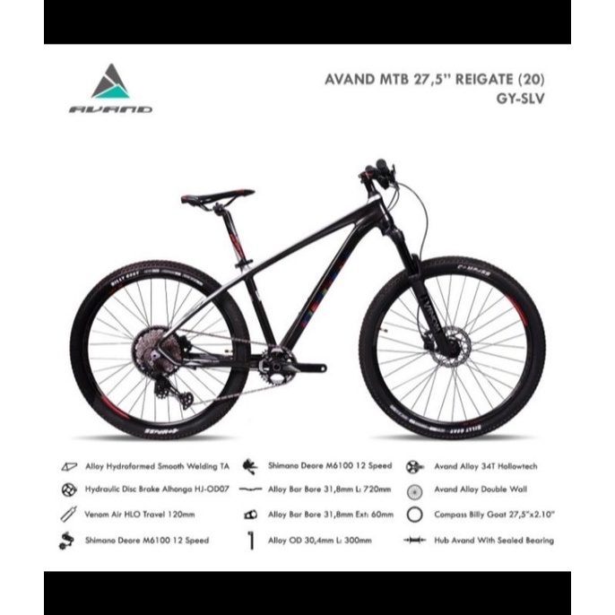 Sepeda Gunung MTB AVAND 27.5 Reigate