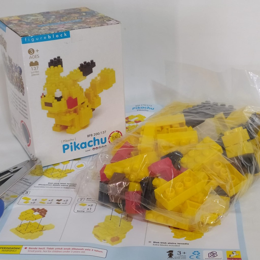 Lego figure block Pokemon Pikachu ukuran Besar