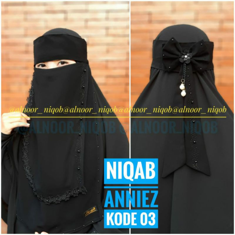niqob pita ANNIEZ 03 Niqab bandana cadar sifon niqob cadar bandana nikop terbaru cadar temboro