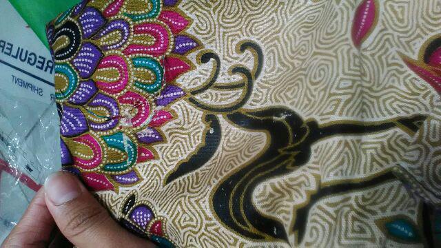 Murai Blouse Atasan Merak Batik Cendrawasih Lonceng Lengan Puff Seragam Kerja Kantor Wanita