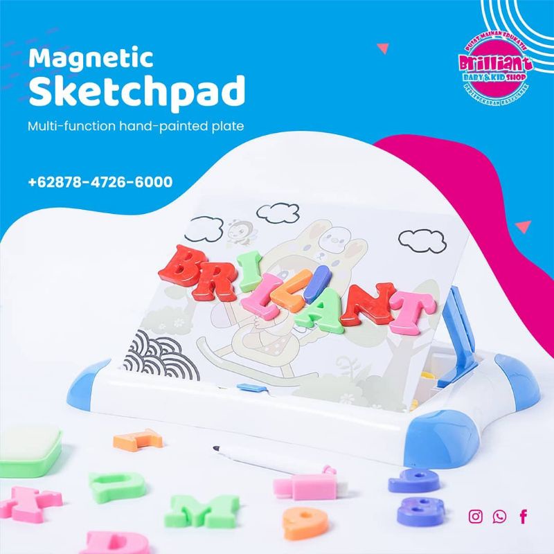 

Mainan Anak Frozen Magnetic Drawing Board Papan Tulis Magnet