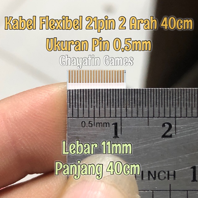 Kabel Flexibel 21 Pin Halus 2 Arah Panjang 40cm - Ukuran Pin 0,5 mm