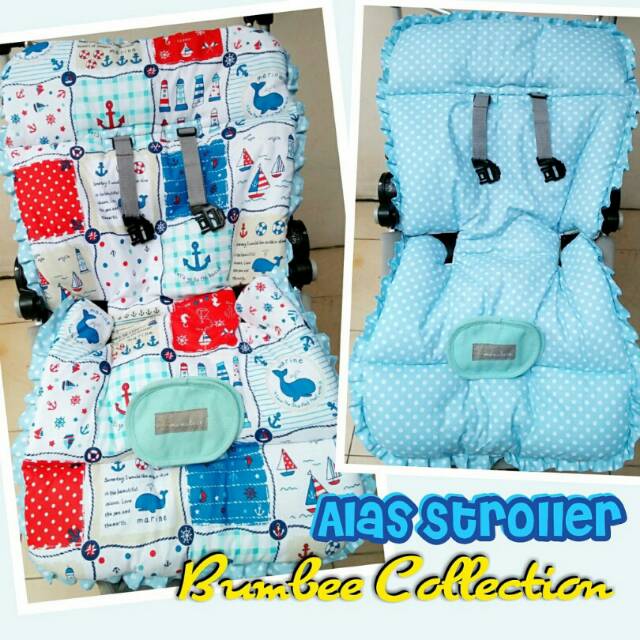 Alas stroller bayi /balita / bumbee / karakter sailor biru