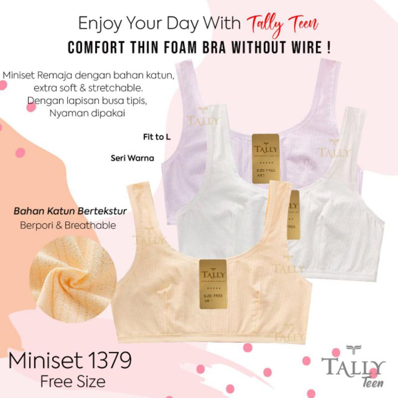 Miniset Tally 1379  bra remaja miniset anak