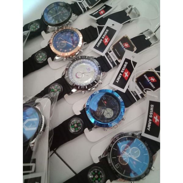 JAM TANGAN PRIA TALI KARET KOMPAS