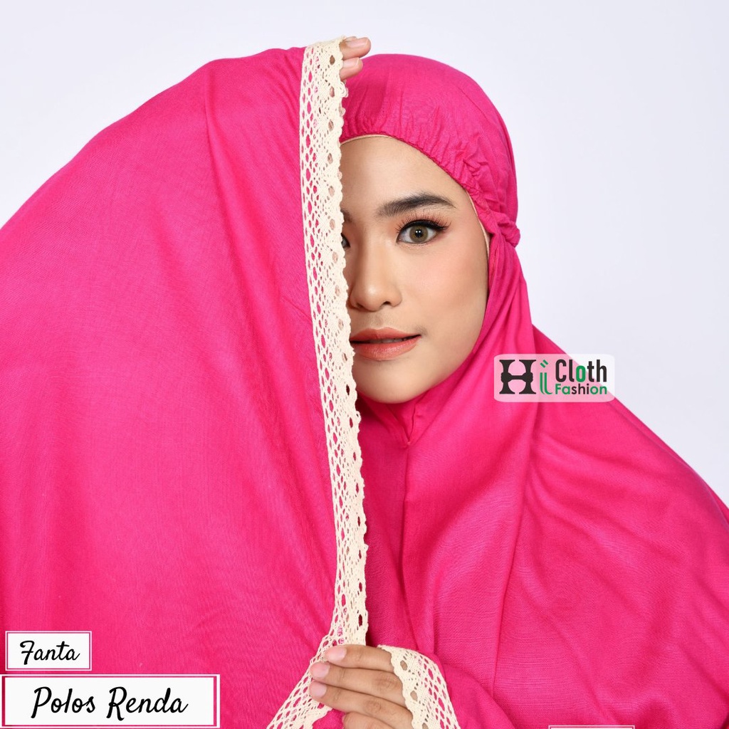 mukena dewasa jumbo polos | mukena renda polos