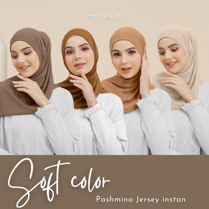 Pashmina Instan Jersey Premium 180 Cm x 75 Cm Pasmina Instant Terbaru