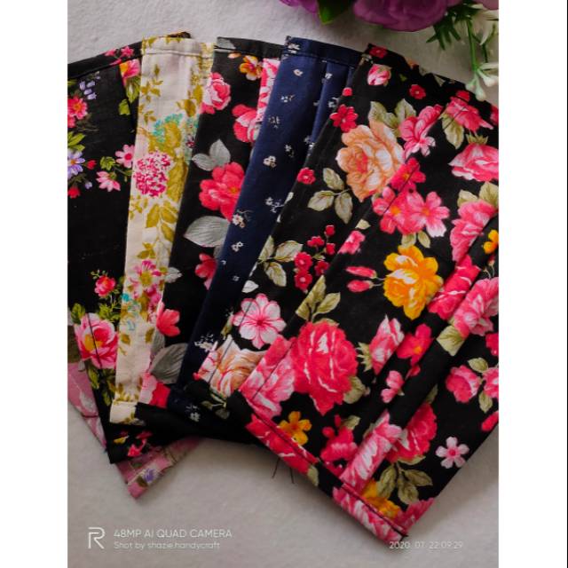 Masker hijab kain katun 2lapis murah