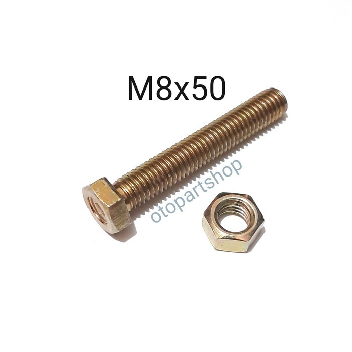 Baut Mur M8x50 ( baut 12 panjang 5cm )