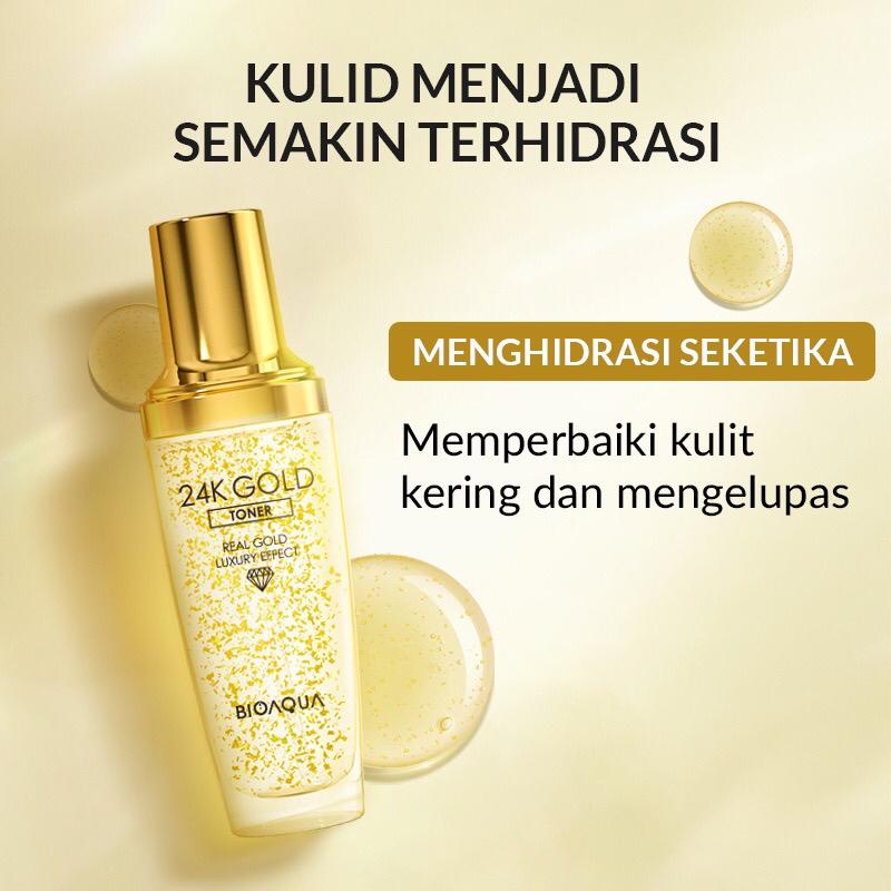 RADYSA - BIOAQUA 24K Gold Facial Kit paket skincare (Gold Toner 100ml+Gold Serum 100ml+Essence Cream 50g)