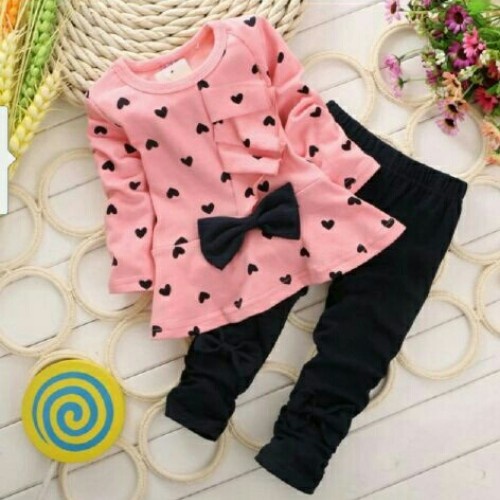 Baju Setelan Anak Perempuan Set Pakaian Stelan Blouse Blus Blous Kaos Fashion Anak Perempuan Cewek L