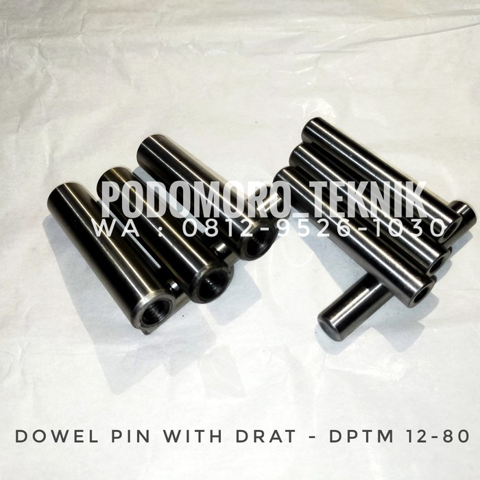 DOWEL PIN DPTM 12-80 LOBANG DRAT/ULIR DOWEL PIN 12x80 TAIWAN