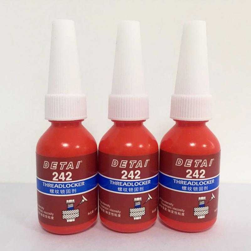 Murah DETAI Cairan Liquid Threadlocker Blue Anaerobic Sealant Glue 10ml 242