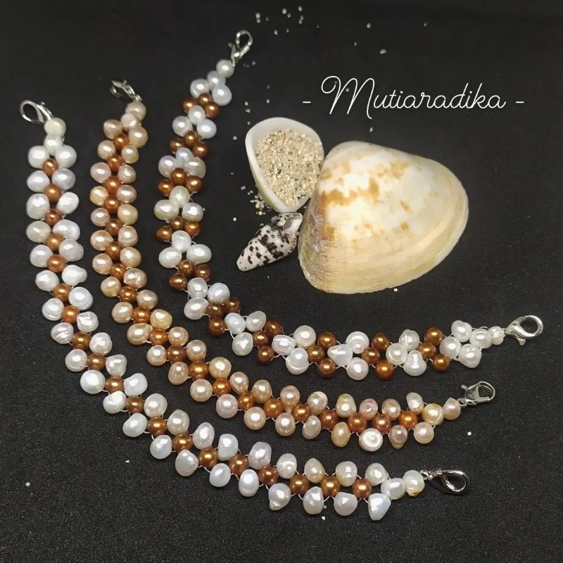 Konektor masker mutiara tawar asli