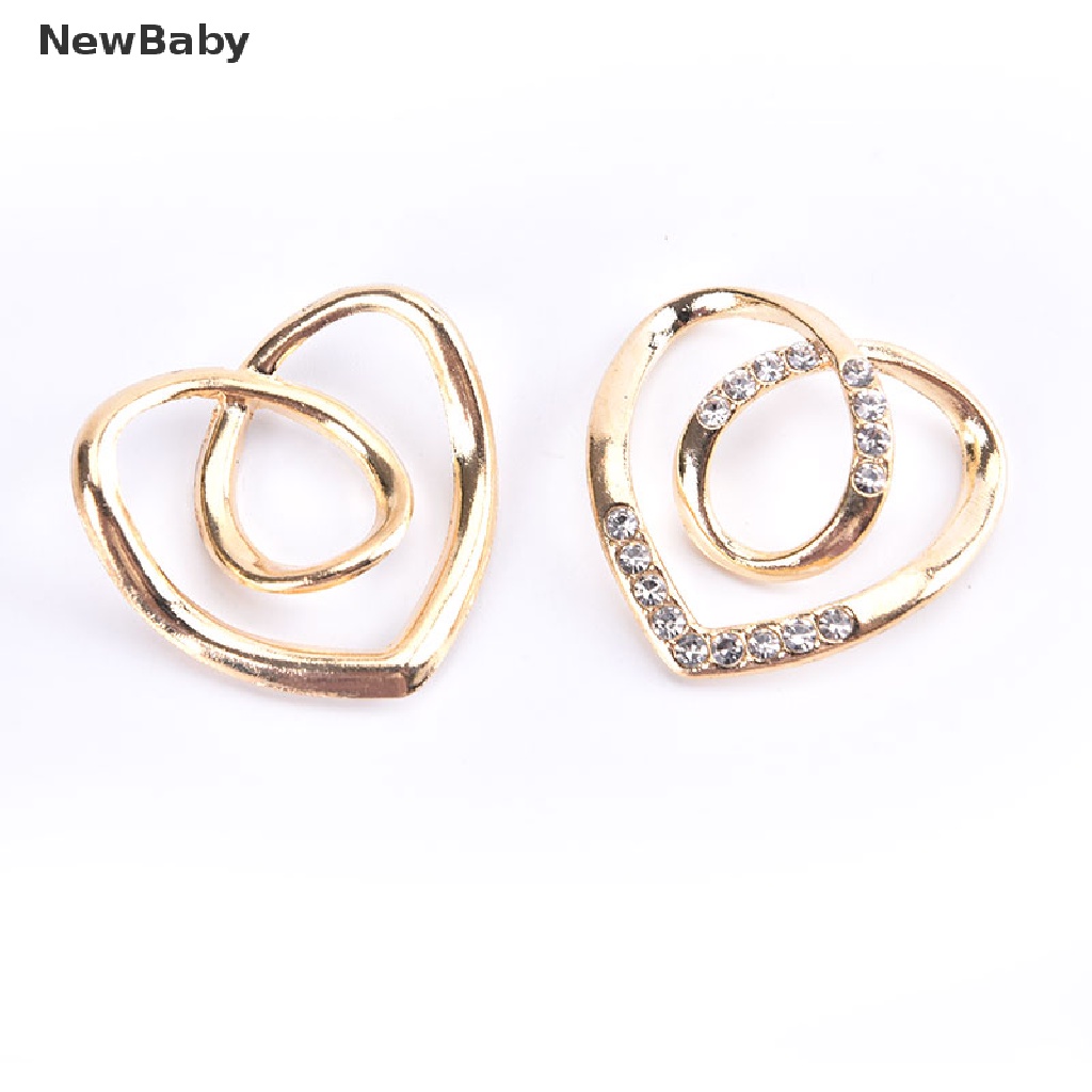 Newbaby Bros Pin Bentuk Hati Hias Kristal Untuk Aksesoris Scarf Wanita