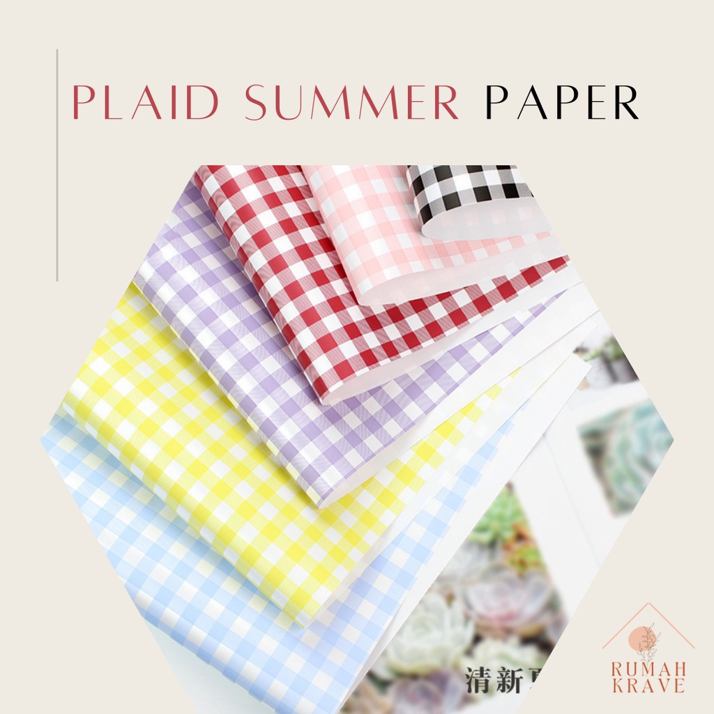 

RUMAH KRAVE - Plaid Kotak Cellophane Wrapping Paper Kertas Bunga