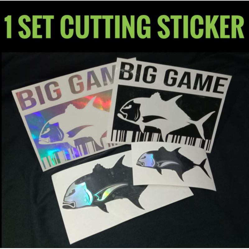 Sticker Big Game Fishing Cutting Sticker Pancing 4 pcs