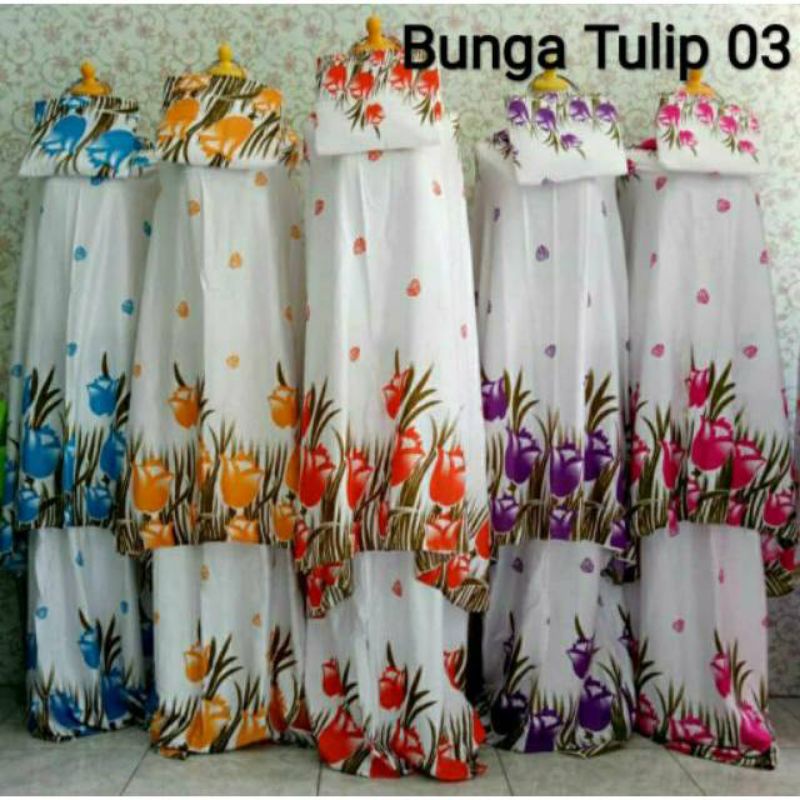 Mukena bali dewasa adem putih motif