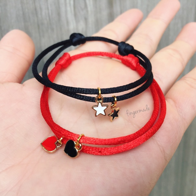 Fingermade Gelang Tali Charm Bintang Hati