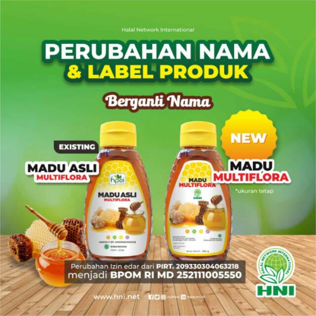 

MADU ASLI MULTIFLORA menjadi MADU MULTIFORA