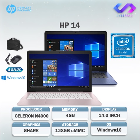 LAPTOP HP STREAM 14 N4000 4GB 128GB 14.0" WINDOWS 10