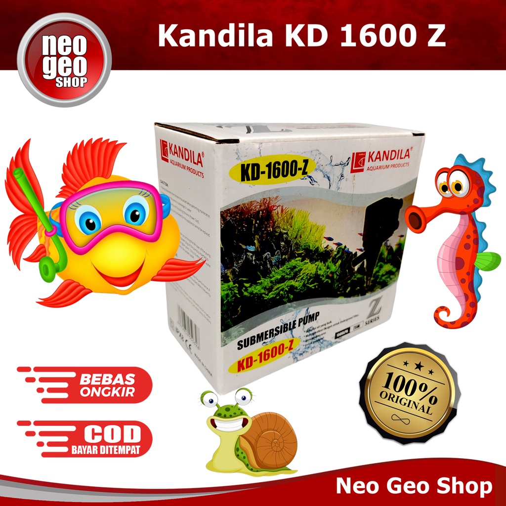 Kandila KD 1600 Z pompa air celup kolam aquarium Hidroponik