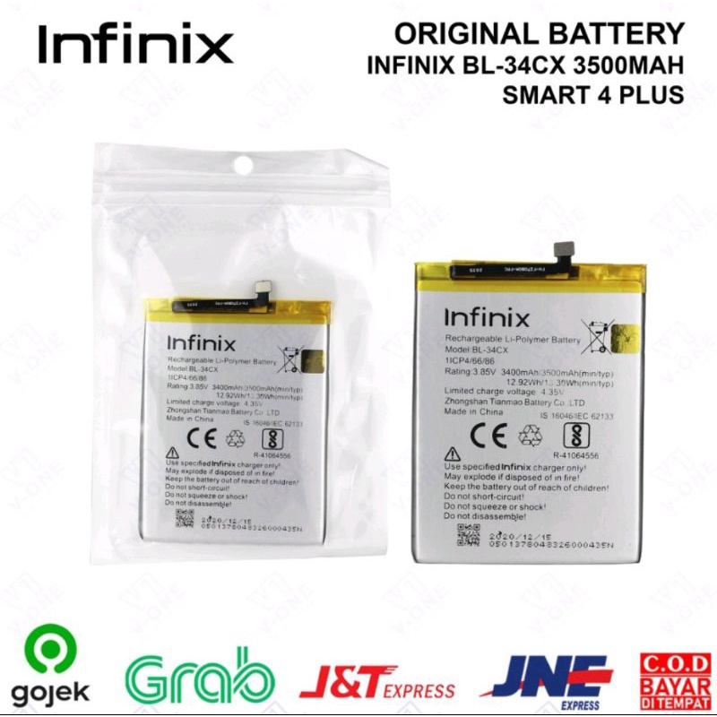 BATRE BATERAI INFINIX BL-34CX INFINIX SMART 4 PLUS BATTERY ORIGINAL